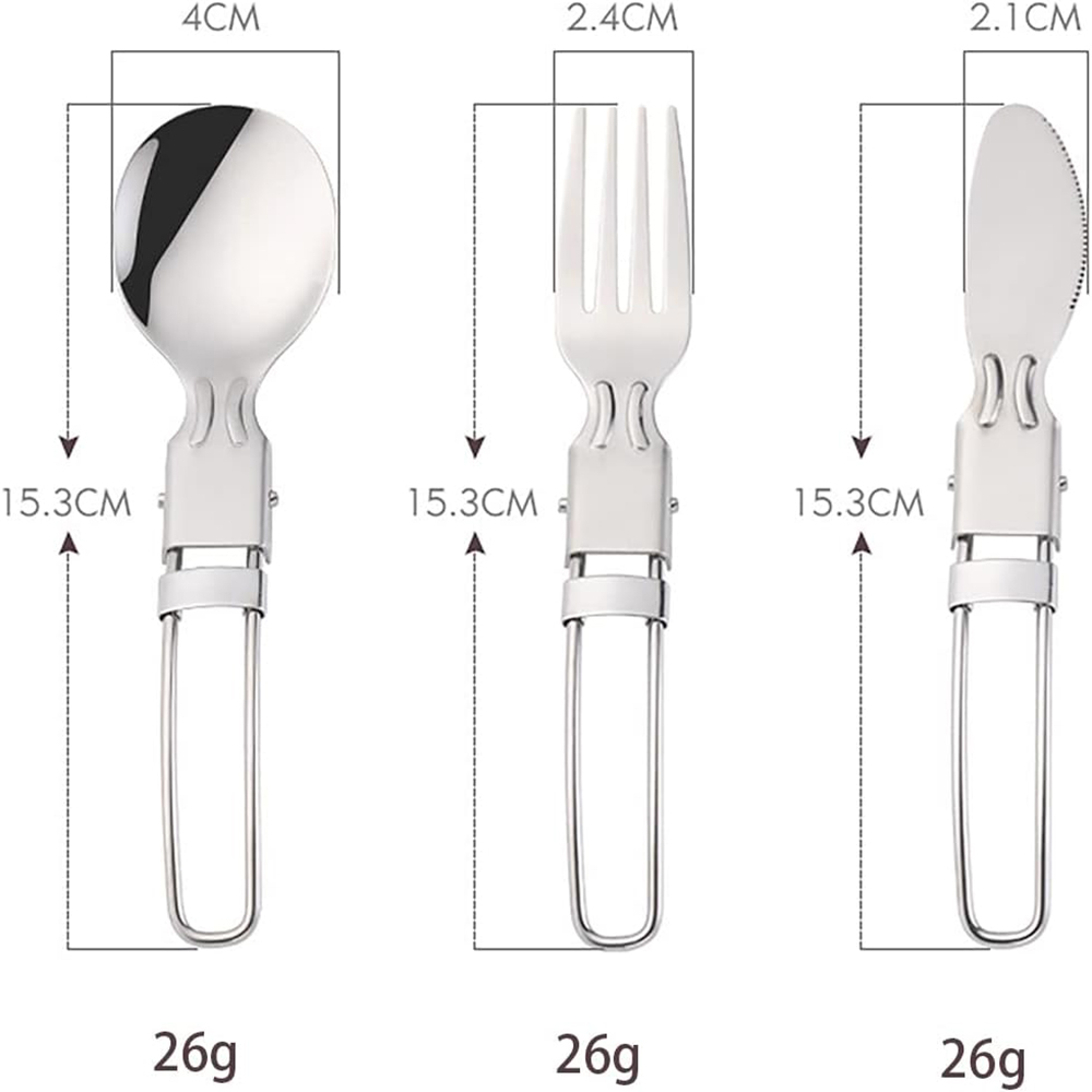 Camping Outdoor Cooking Table - Camping Flatware Sets Stainless Steel Kitchen