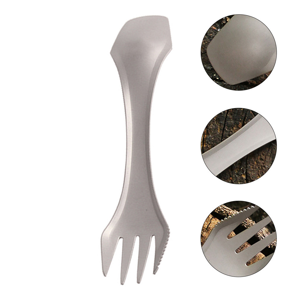 Camp Spork Set - Multifunctional 3-in-1 Titanium Camping Spork Spoon