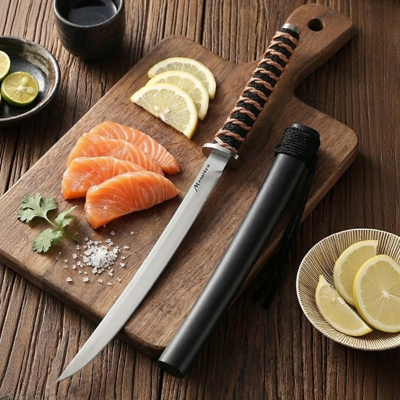 Japanese Camping Cooking - 1PC Japanese style knife, for sushi