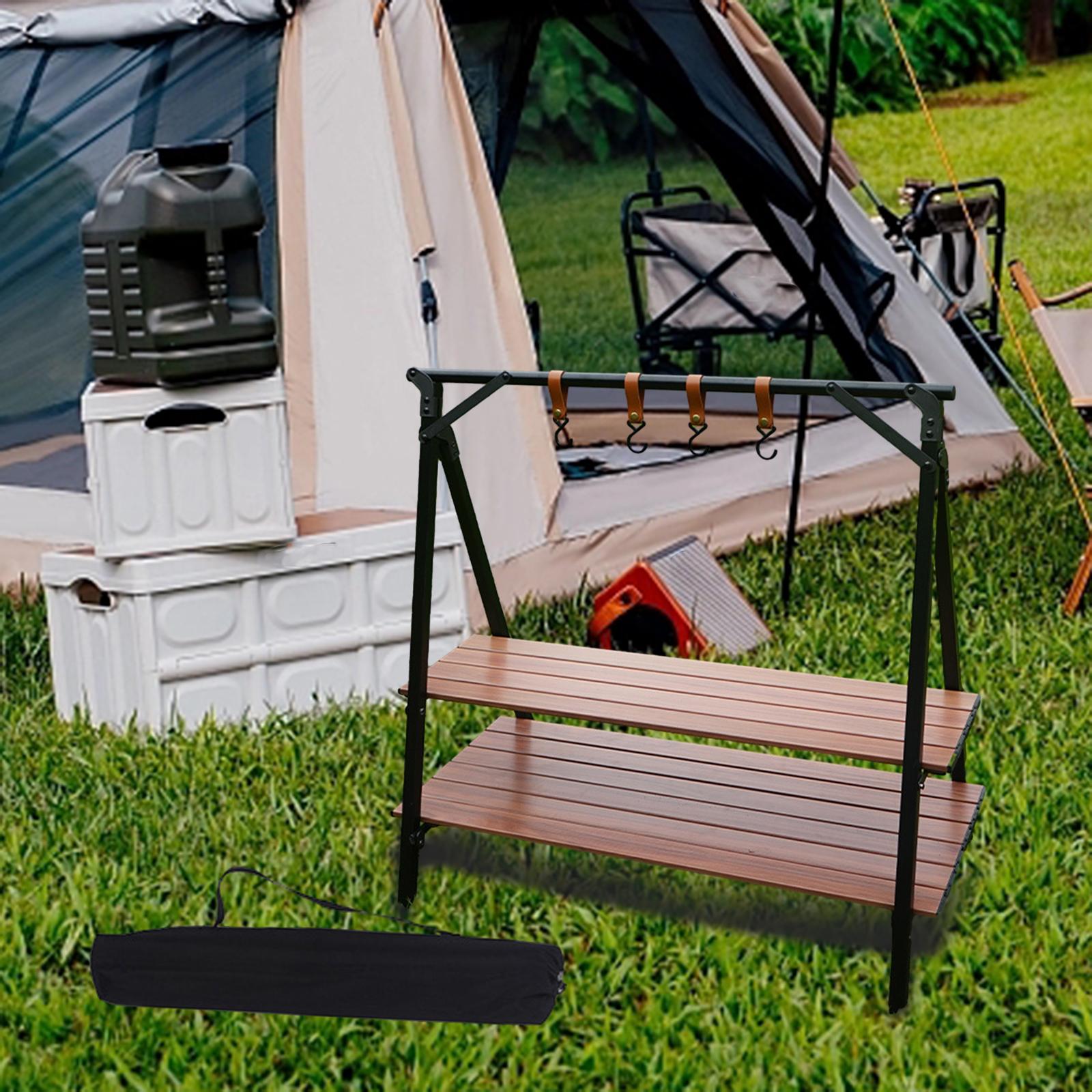 Camping Cooking Rack - Camping Triangle Storage Rack Stand Organizer