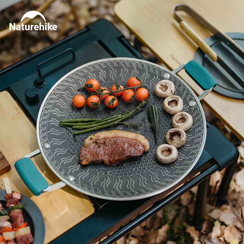 Camping Cooking Set Non Stick - Naturehike BBQ Cooking Grill Pan Camping