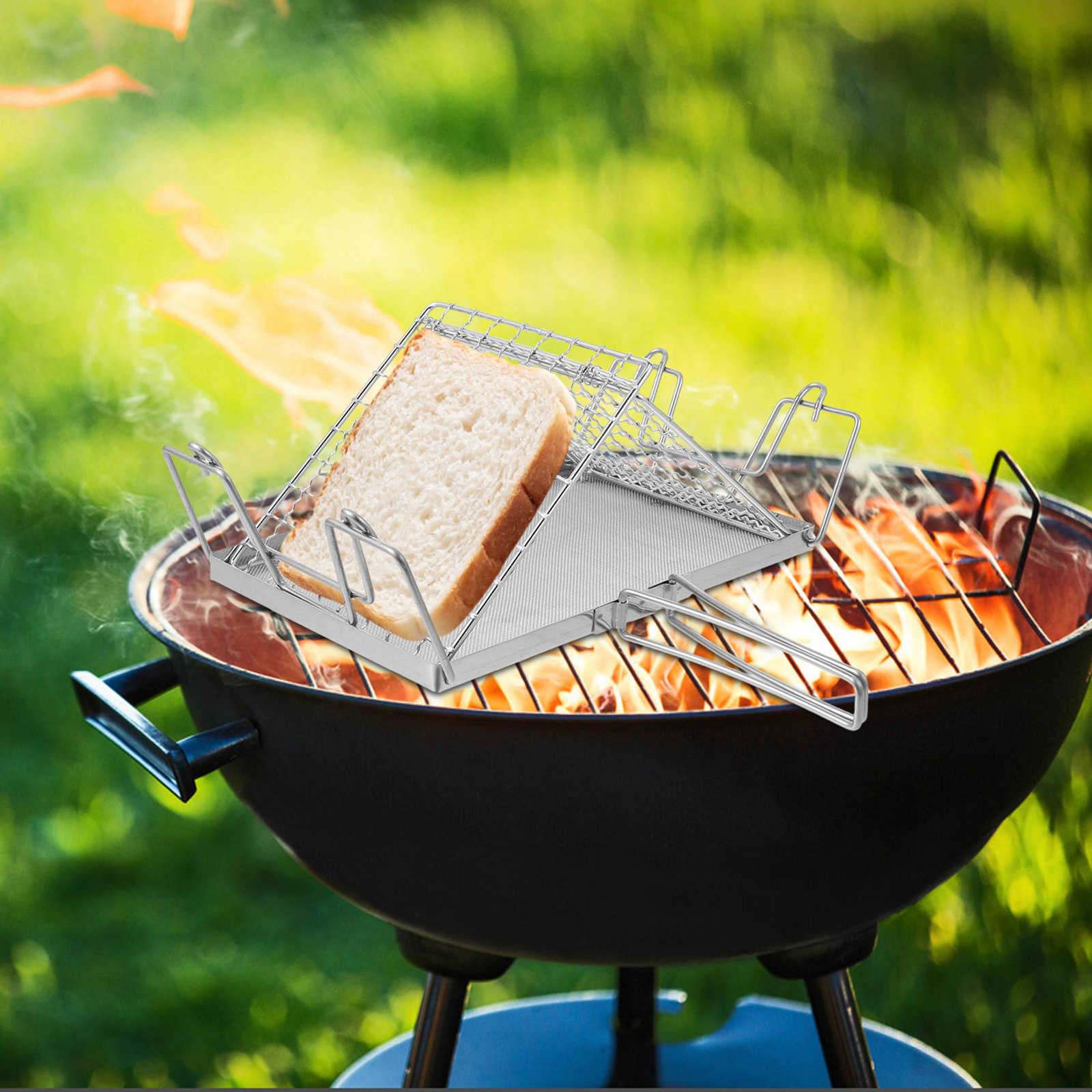 Japanese Camping Cooking - Stainless Steel Portable Camping Toaster Rack