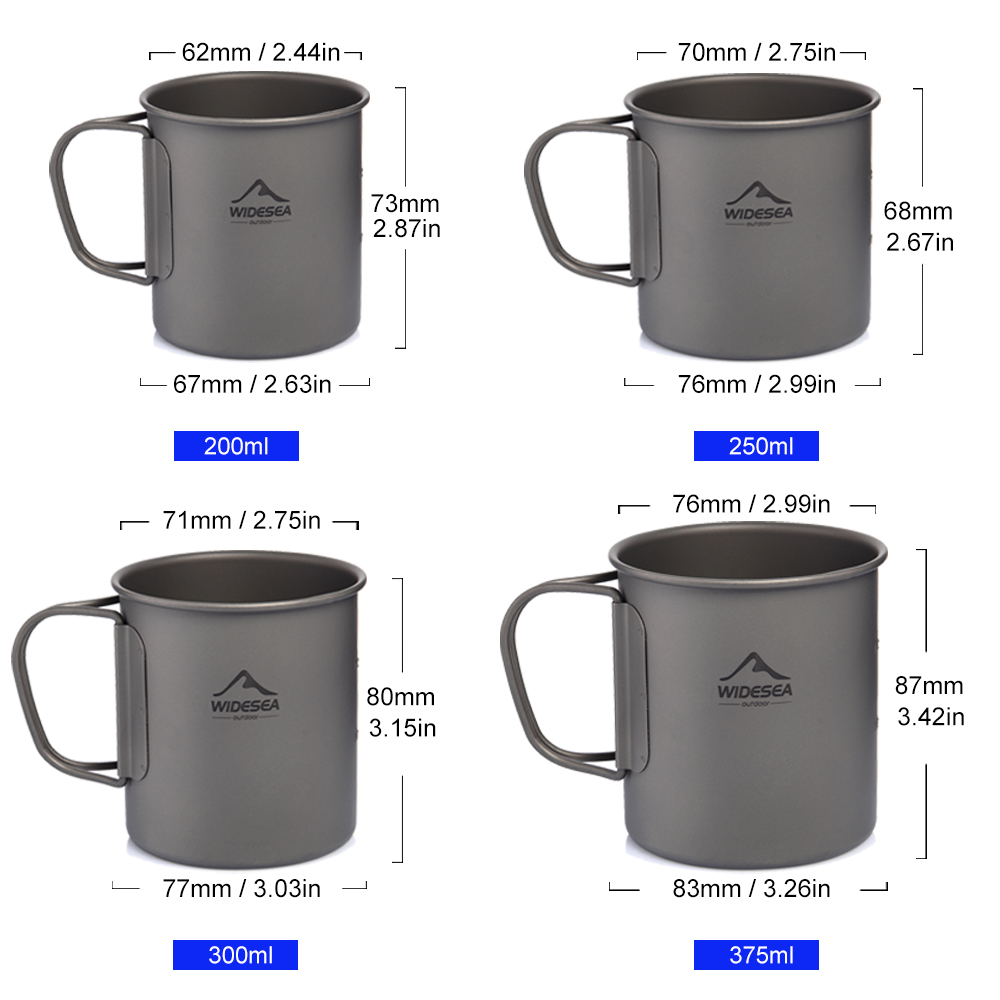 Widesea Camping Mug Titanium C – обзор и цена Camping Cooking Bundle