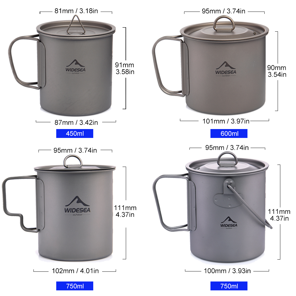 Widesea Camping Mug Titanium C – обзор и цена Camping Cooking Bundle