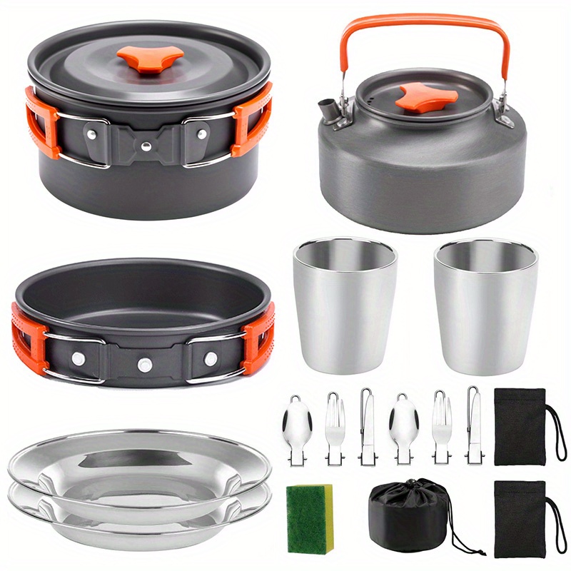 17pcs Camping Cookware Set, Po – обзор и цена Camping Cooking Set Non Stick
