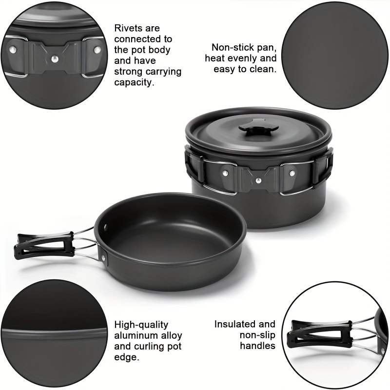 17pcs Camping Cookware Set, Po – обзор и цена Camping Cooking Set Non Stick