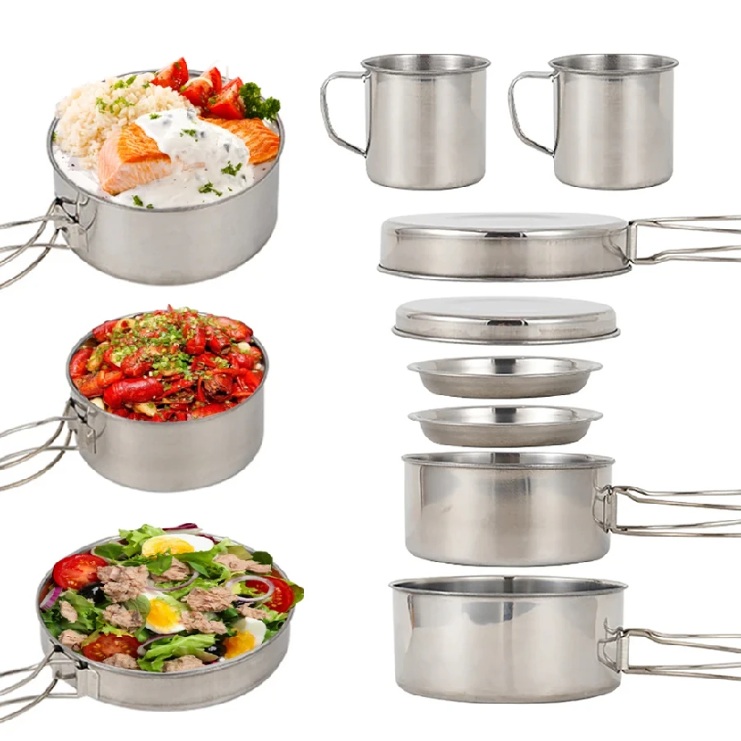 8pcs/Set Camping Cookware Mess – обзор и цена Camping Cooking Roll