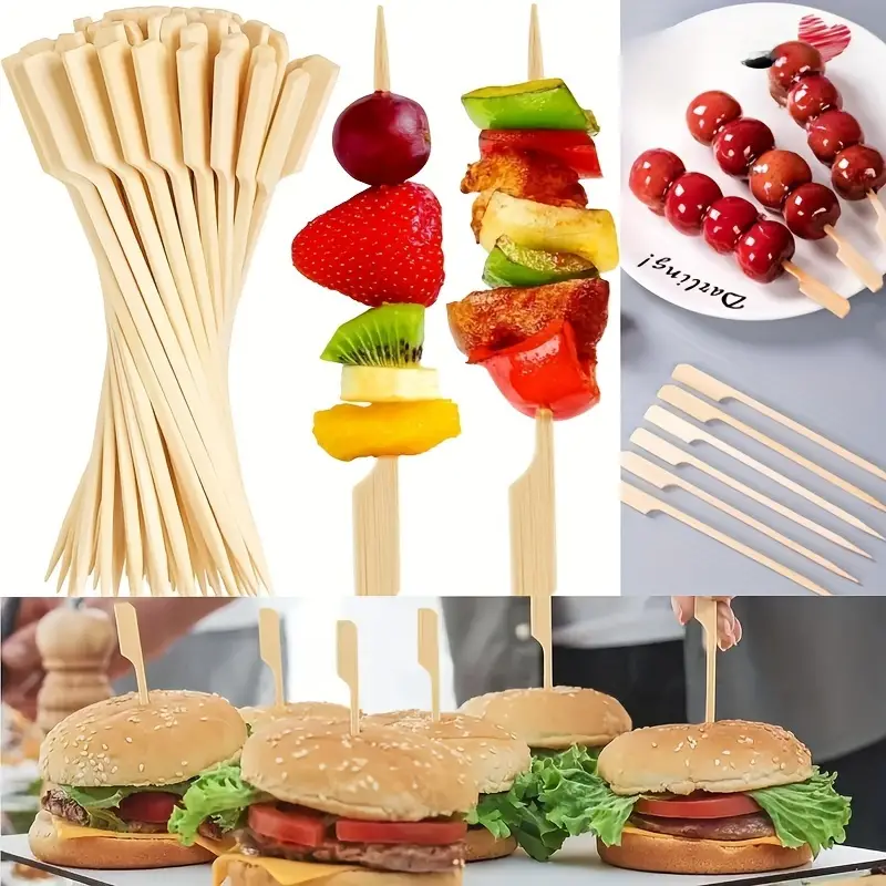 50Pcs Disposable Bamboo Sticks – обзор и цена Camping Outdoor Cooking Table