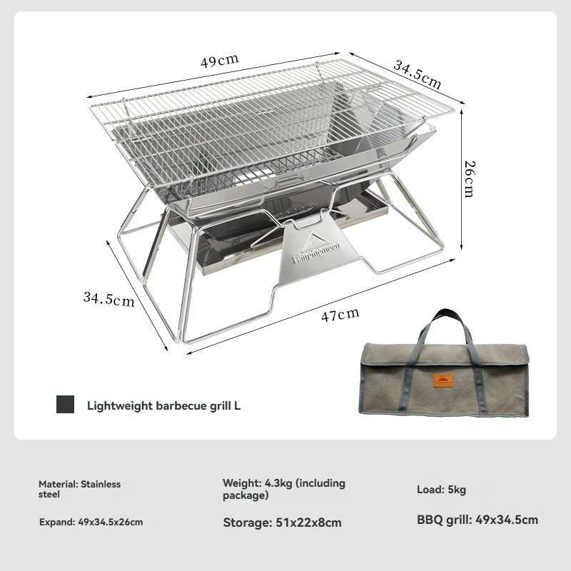 CAMPINGMOON MT-3 Large Folding – обзор и цена Camp Grill Portable Folding