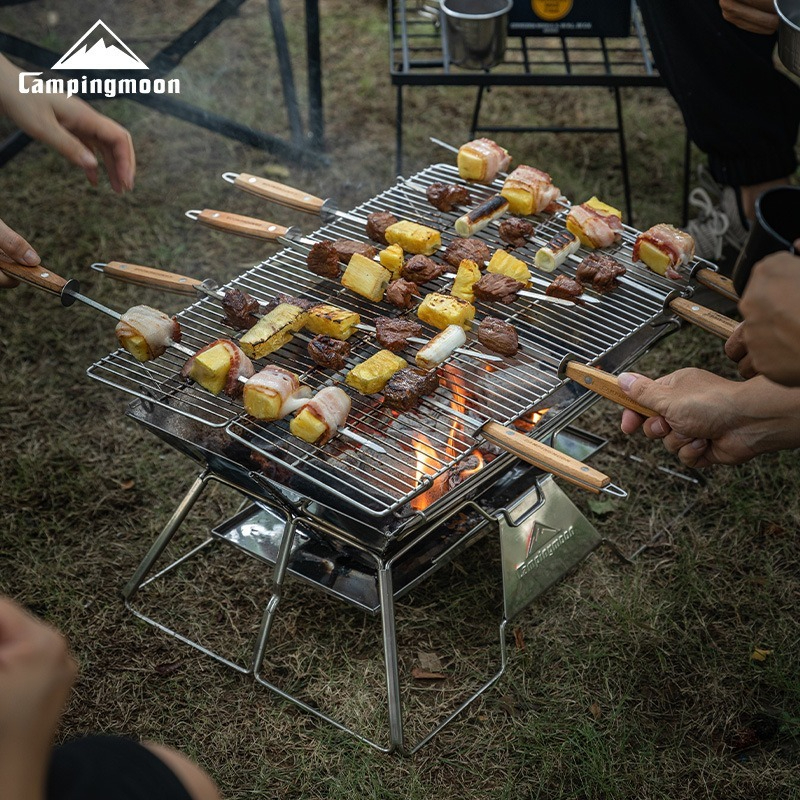 CAMPINGMOON MT-3 Large Folding – обзор и цена Camp Grill Portable Folding