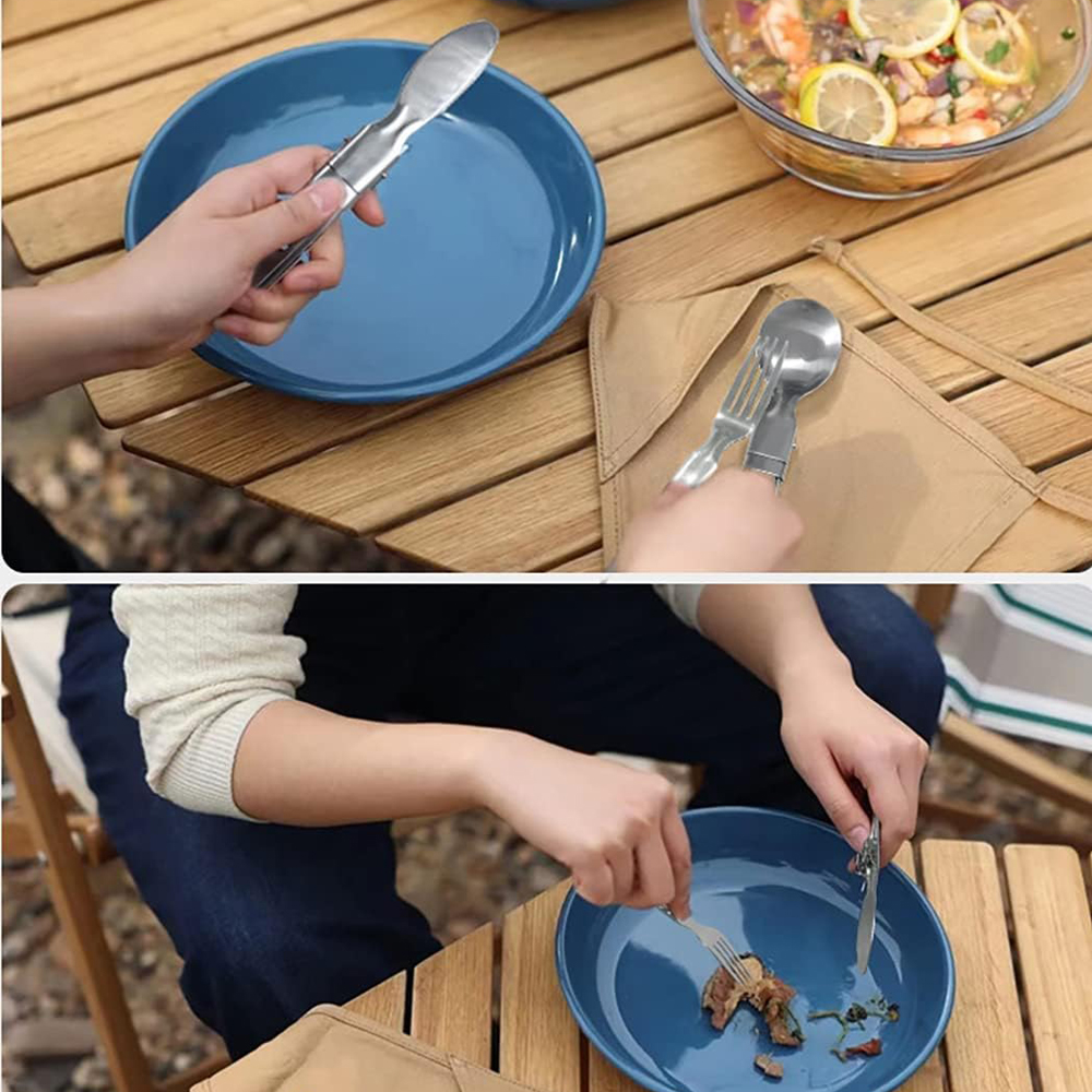 Camping Flatware Sets Stainles – обзор и цена Camping Outdoor Cooking Table