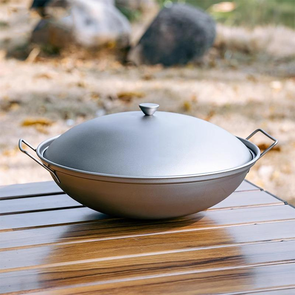 Titanium Wok Pan with Lid Doub – обзор и цена Camping Cooking Roll