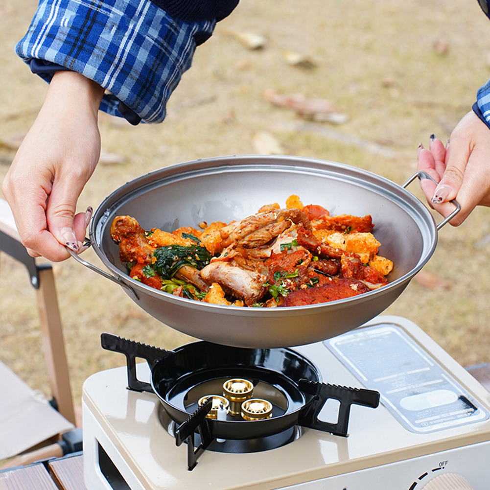 Titanium Wok Pan with Lid Doub – обзор и цена Camping Cooking Roll