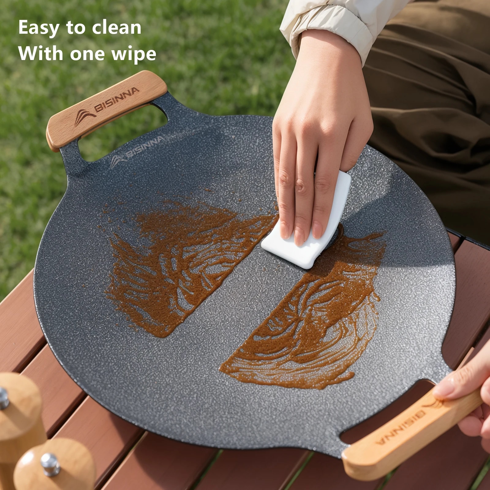 BISINNA 34CM Outdoor BBQ Grill – обзор и цена Camping Cooking Set Non Stick