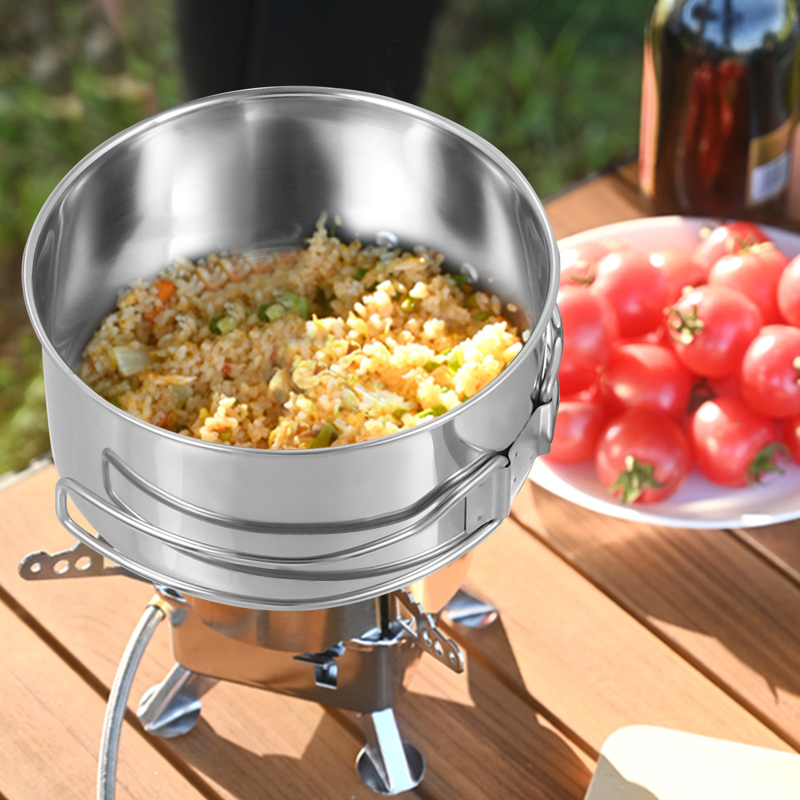 4Pcs Outdoor Camping Cookware  – обзор и цена Camping Cooking Set Non Stick