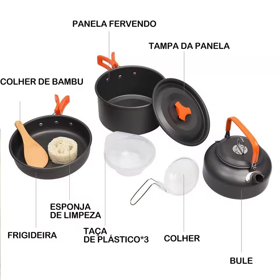 Camping Cooking set Camping Co – обзор и цена Camping Cooking Set Non Stick