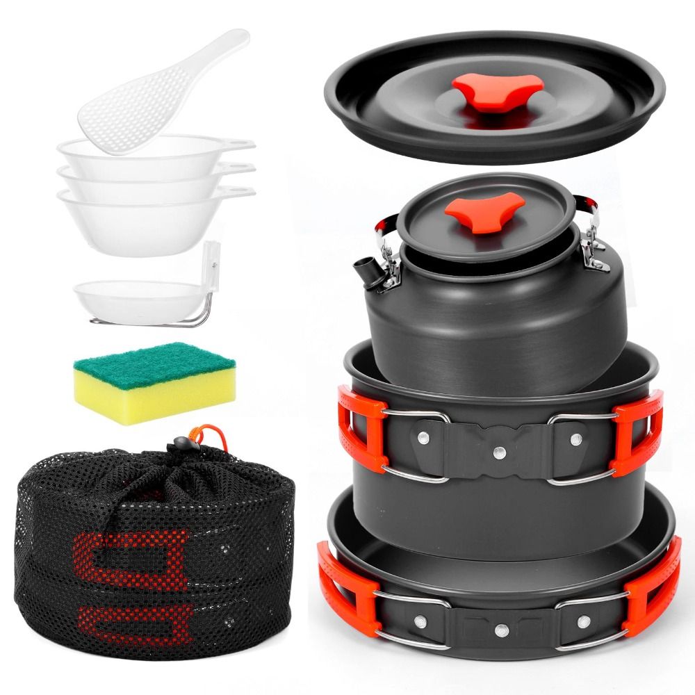 Aluminum Alloy Camping Cookwar – обзор и цена Camping Cooking Set Non Stick