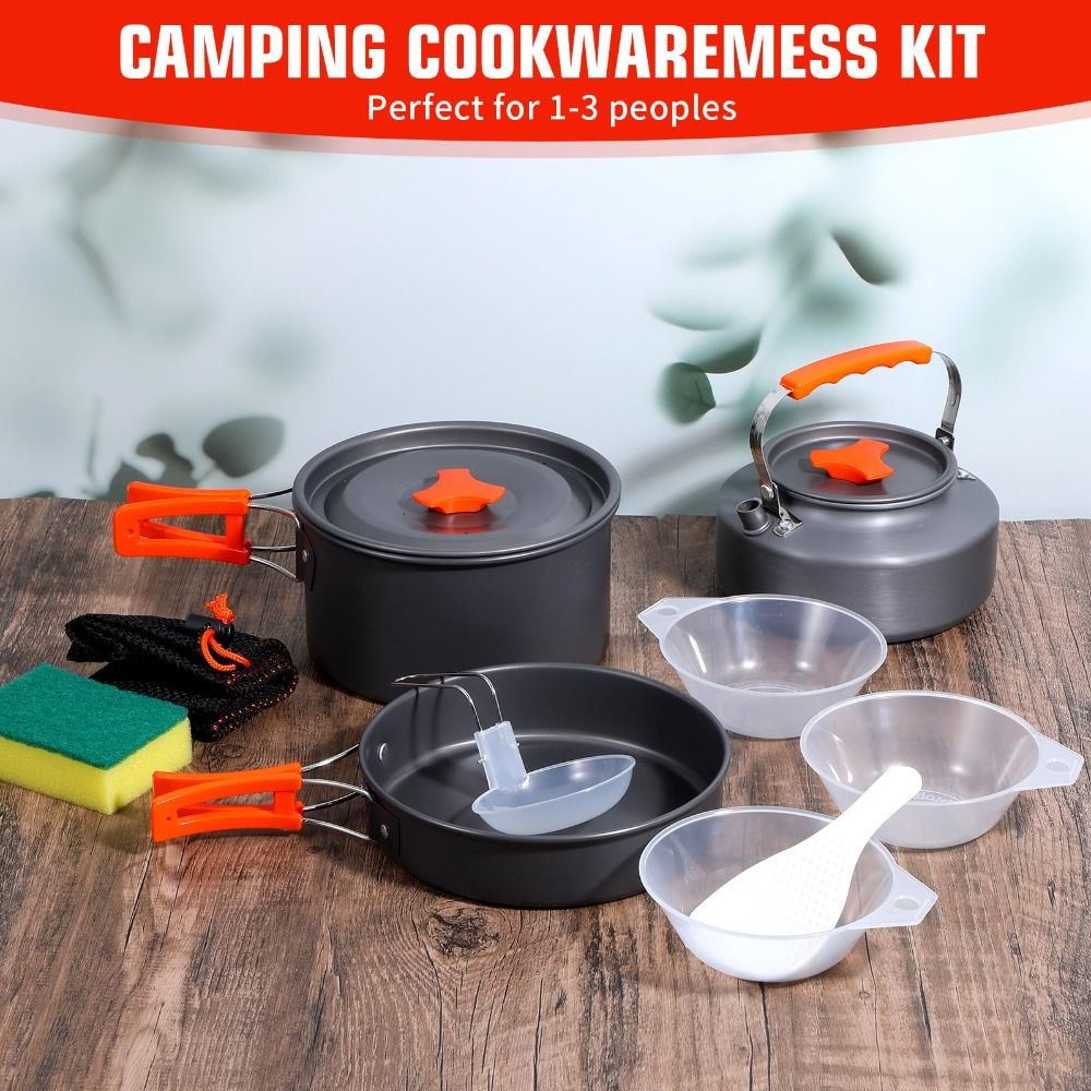 Aluminum Alloy Camping Cookwar – обзор и цена Camping Cooking Set Non Stick