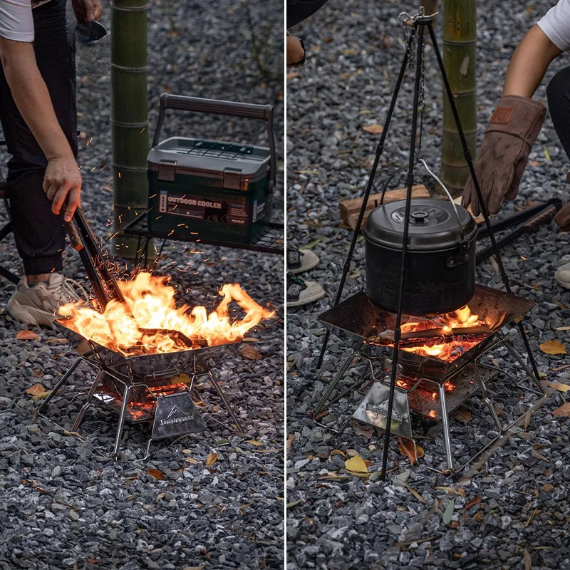NewCAMPINGMOON Stainless Steel – обзор и цена Camp Grill Portable Folding