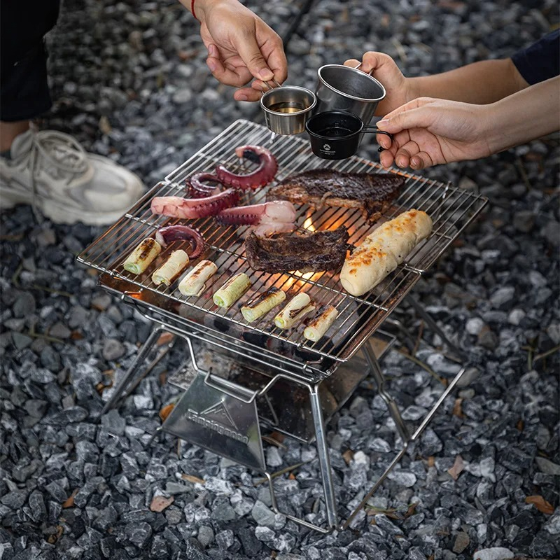 NewCAMPINGMOON Stainless Steel – обзор и цена Camp Grill Portable Folding
