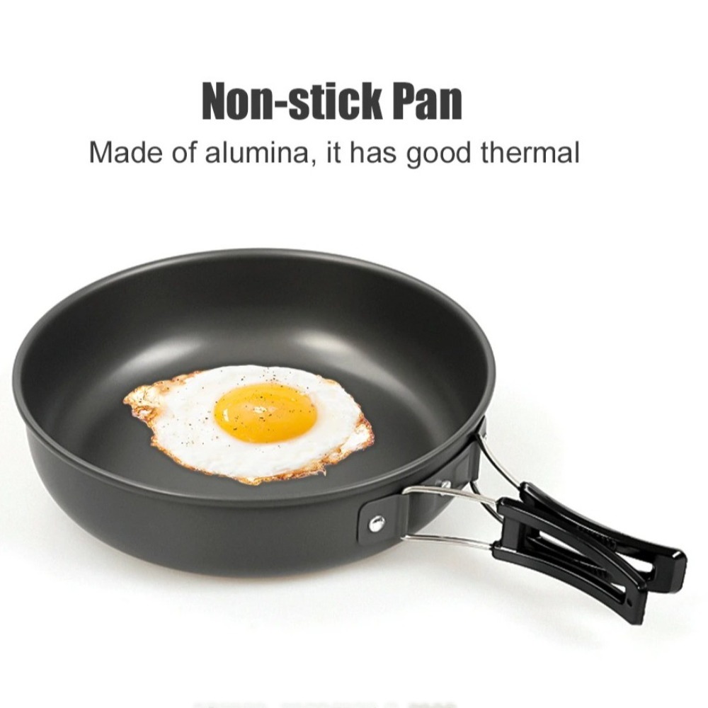 Non-stick Camping Frying Pan w – обзор и цена Camping Cooking Set Non Stick