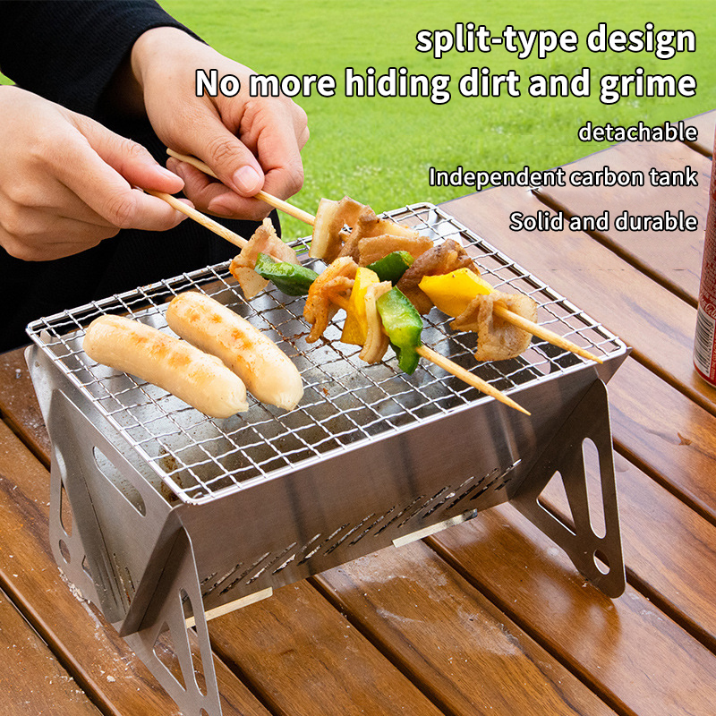Portable Folding Stainless Ste – обзор и цена Camp Grill Portable Folding