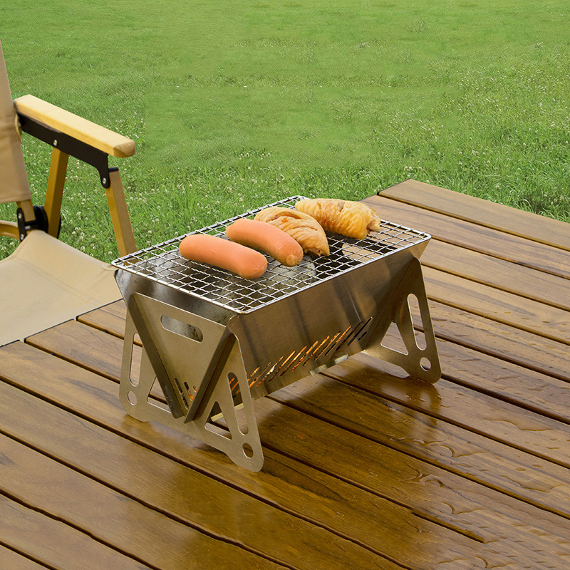Portable Folding Stainless Ste – обзор и цена Camp Grill Portable Folding