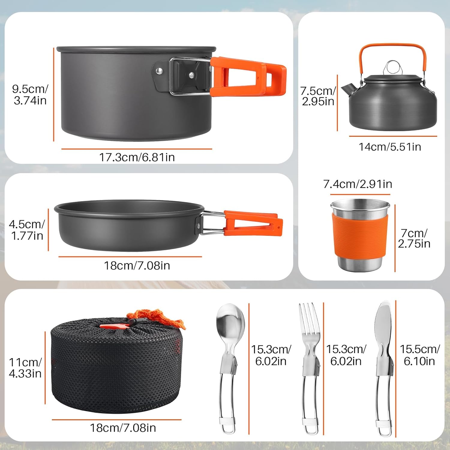 Non-Stick Camping Cookware Set – обзор и цена Camping Cooking Set Non Stick
