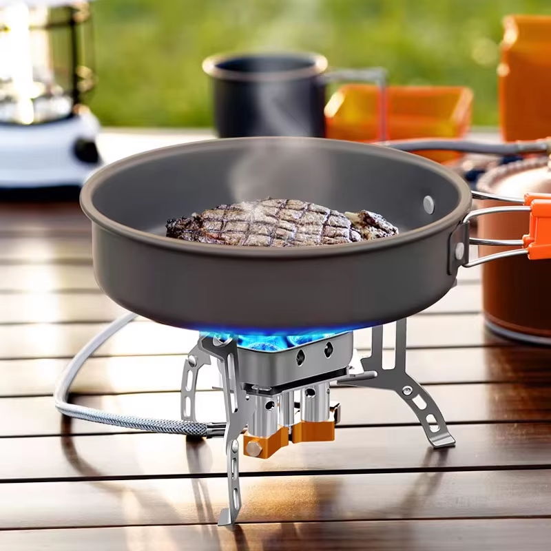 Portable 3-burner gas stove, f – обзор и цена Camping Cooking Easy