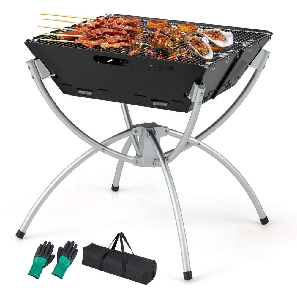 3In1 Portable Charcoal Grill F – обзор и цена Camp Grill Portable Folding