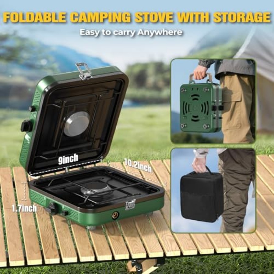 2 Burner Camping Stove, 20000  – обзор и цена Camp Grill Portable Folding