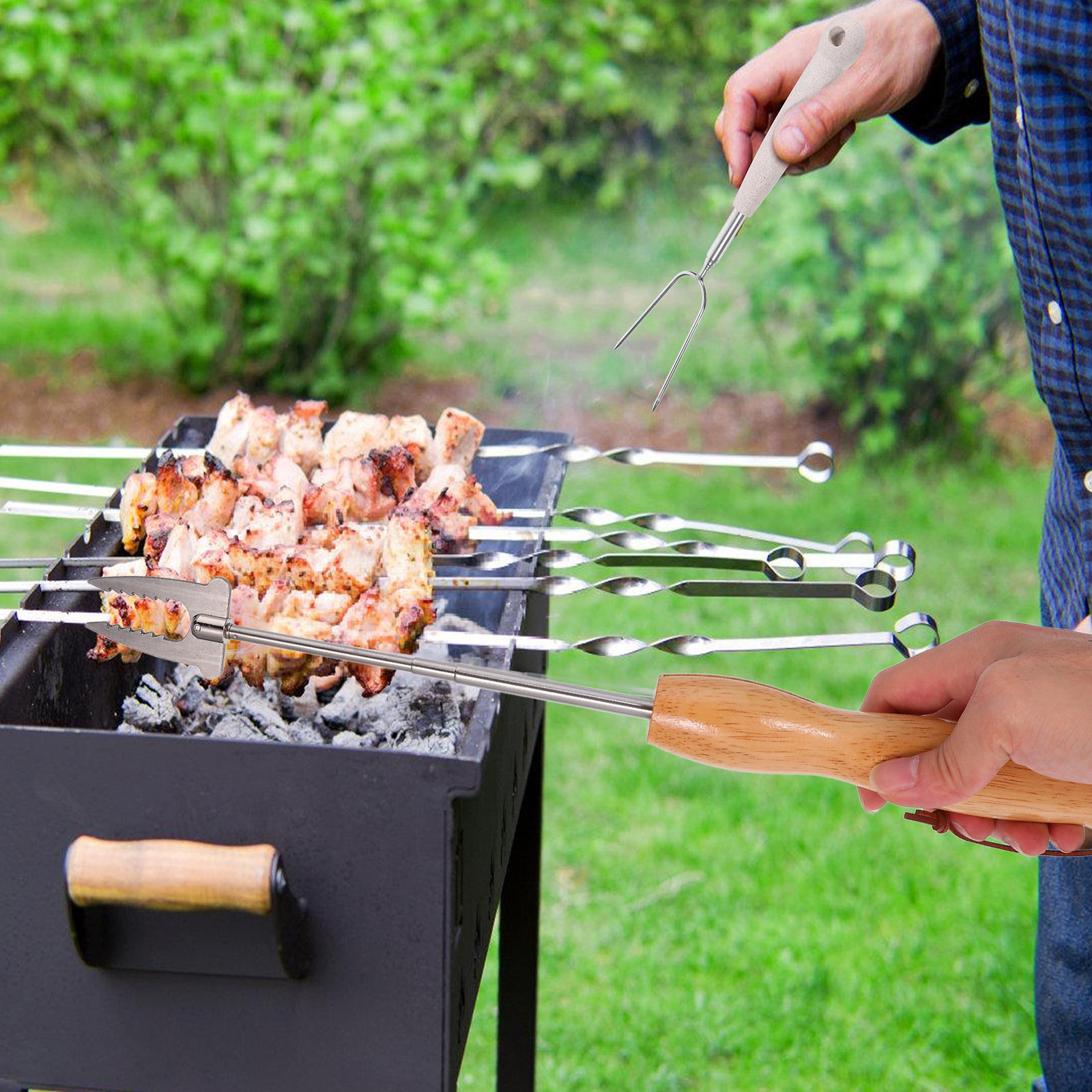 Stainless Steel Extendable Bbq – обзор и цена Camping Cooking Fire