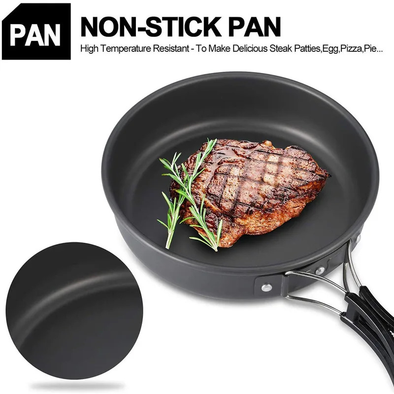 Outdoor camping cookware set a – обзор и цена Camping Cooking Set Non Stick