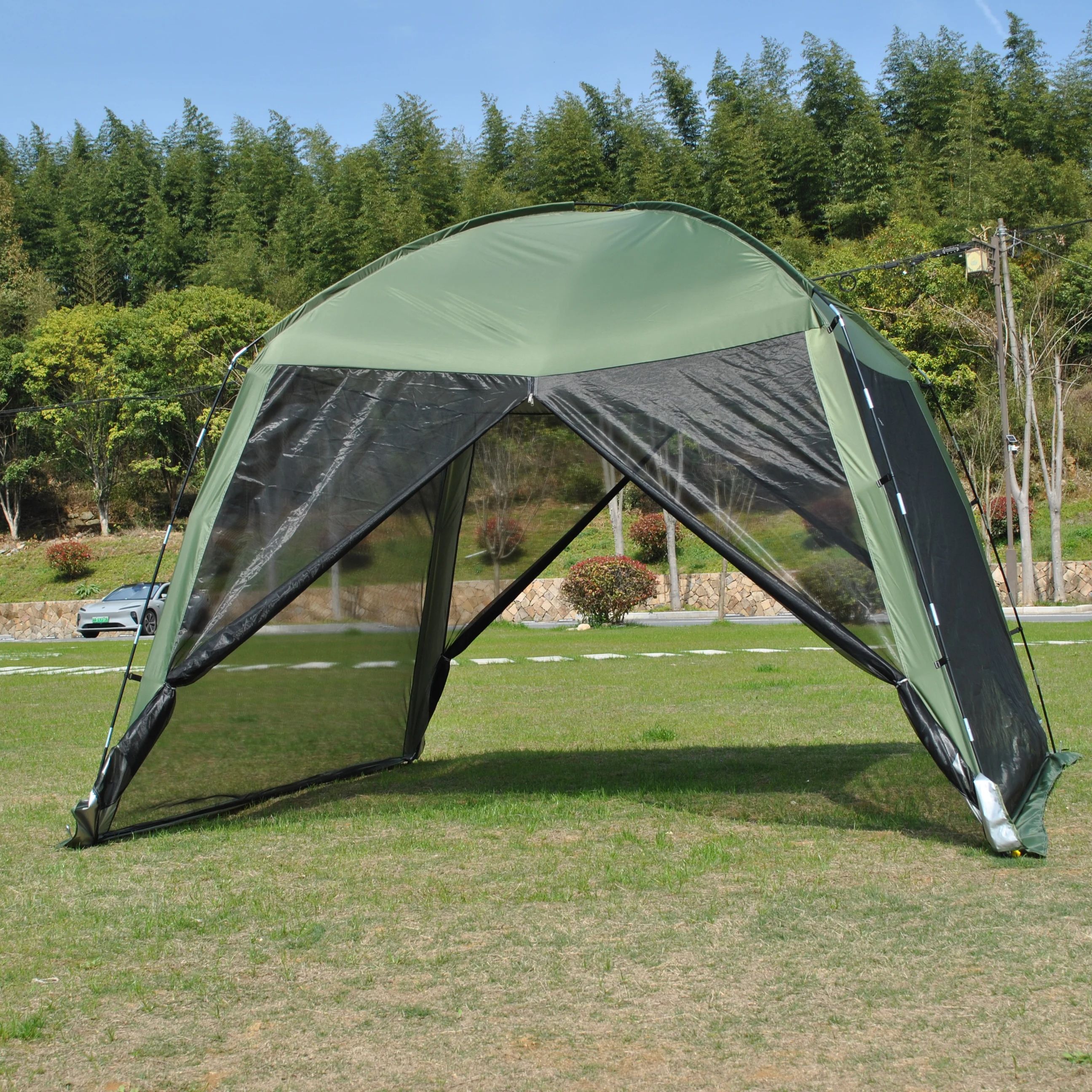 BBQ Mesh Tent 4-6 Person Green – обзор и цена Camping Cooking Canopy