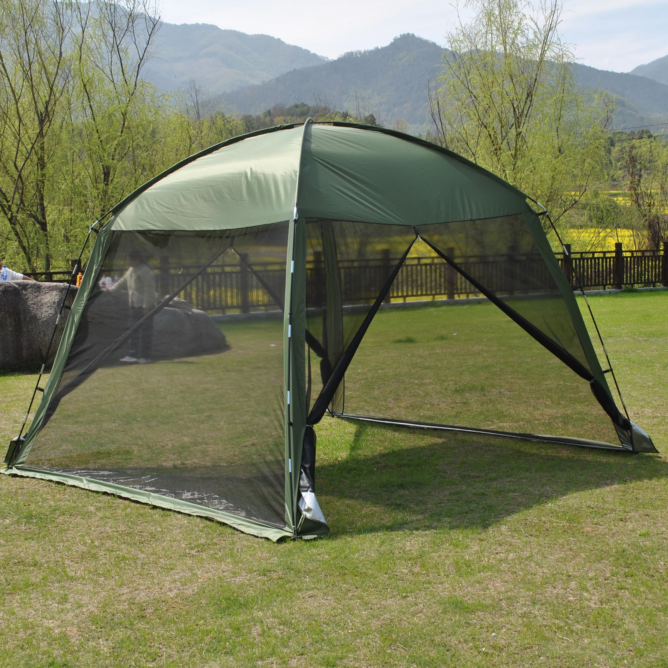 BBQ Mesh Tent 4-6 Person Green – обзор и цена Camping Cooking Canopy