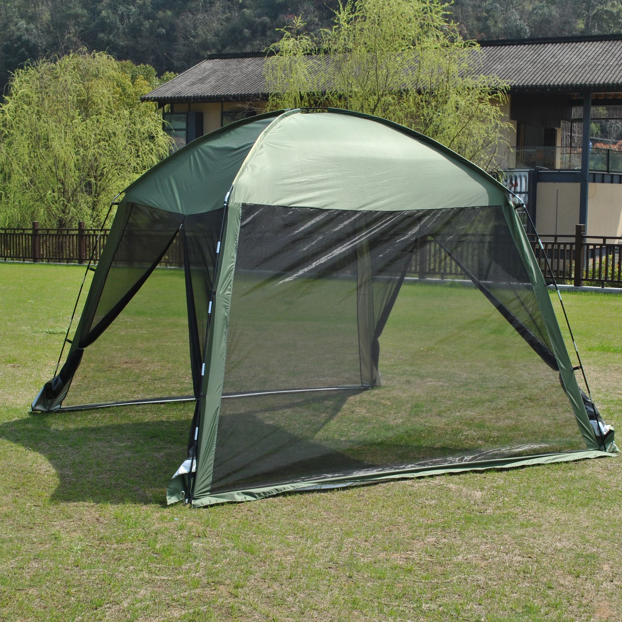 BBQ Mesh Tent 4-6 Person Green – обзор и цена Camping Cooking Canopy