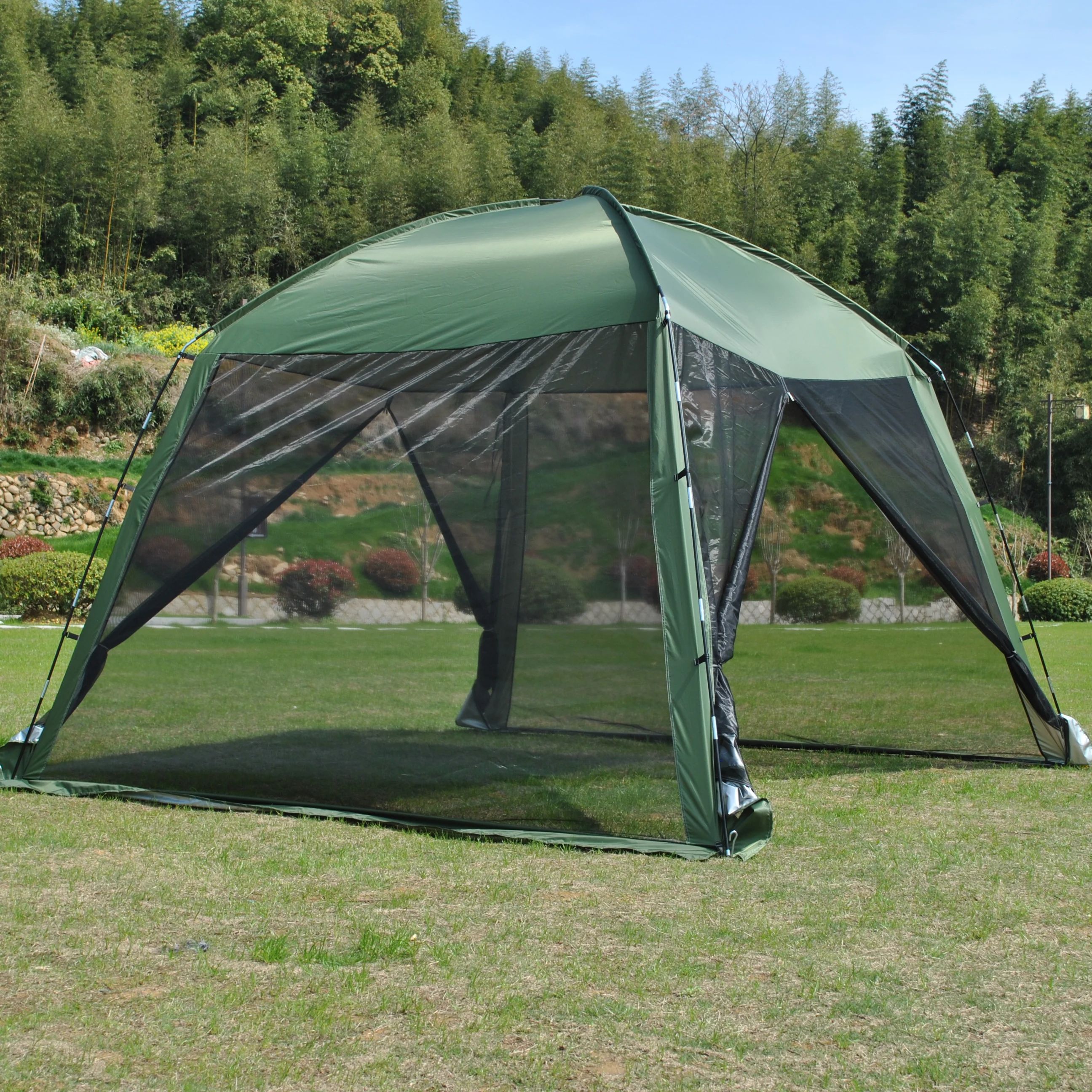 BBQ Mesh Tent 4-6 Person Green – обзор и цена Camping Cooking Canopy