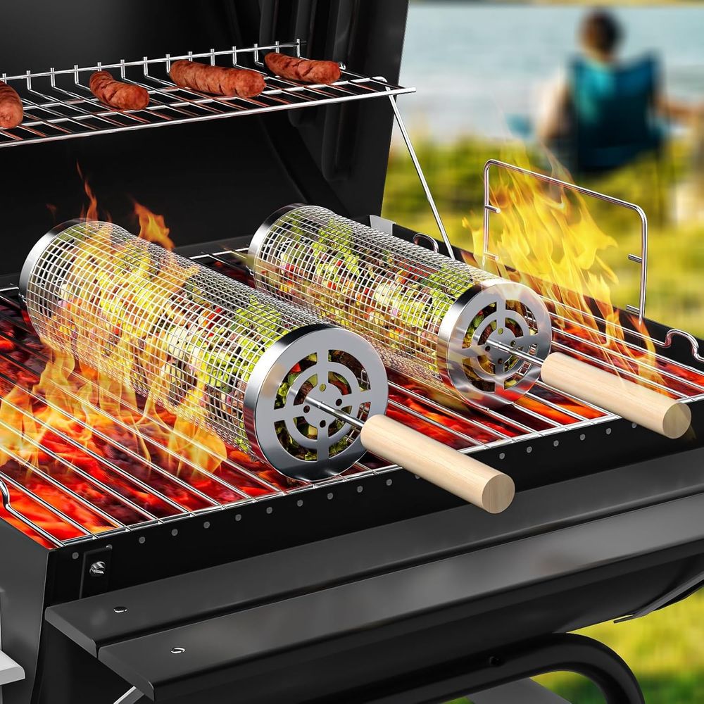 Set of 2 Stainless Steel BBQ G – обзор и цена Camping Cooking Area