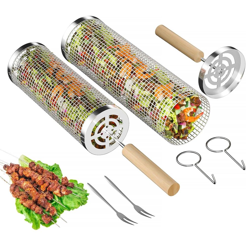 Set of 2 Stainless Steel BBQ G – обзор и цена Camping Cooking Area