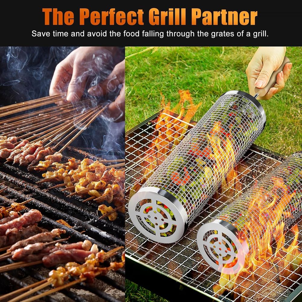 Set of 2 Stainless Steel BBQ G – обзор и цена Camping Cooking Area