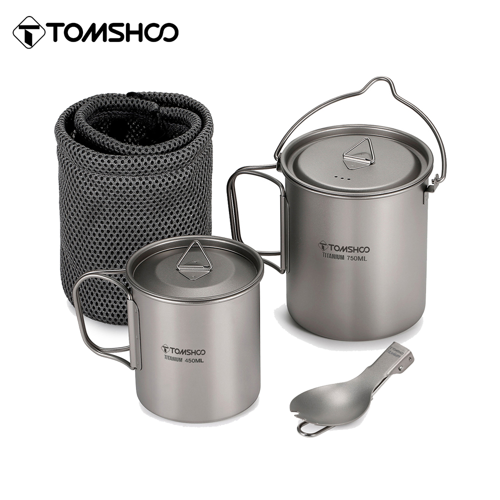 Tomshoo 3 PCS Titanium Cookwar – обзор и цена Camp Spork Set