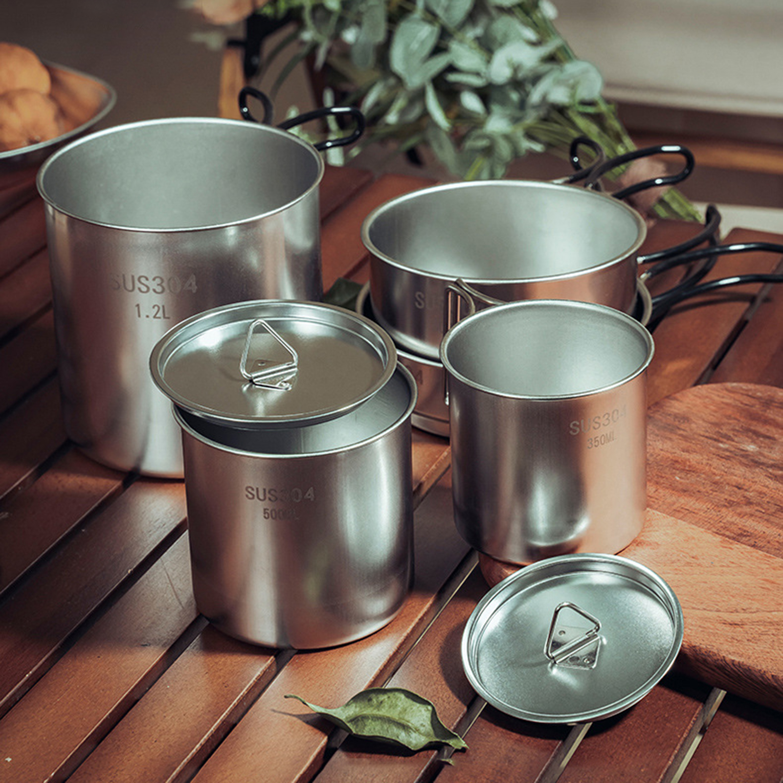 Stainless Steel Camping Cookin – обзор и цена Camping Cooking And Drinking