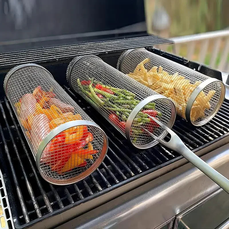Round Rolling BBQ Grill Net 30 – обзор и цена Camping Cooking Roll