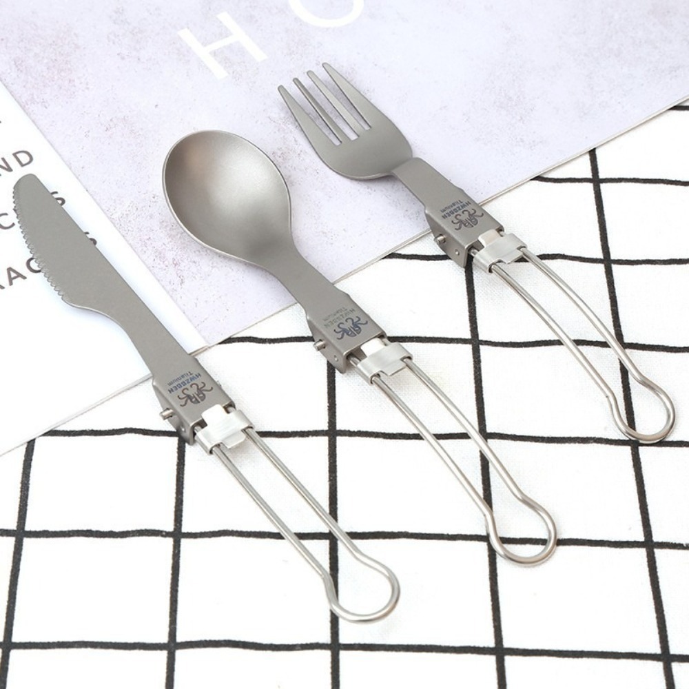 Half Polished Titanium Folding – обзор и цена Camp Spork Set