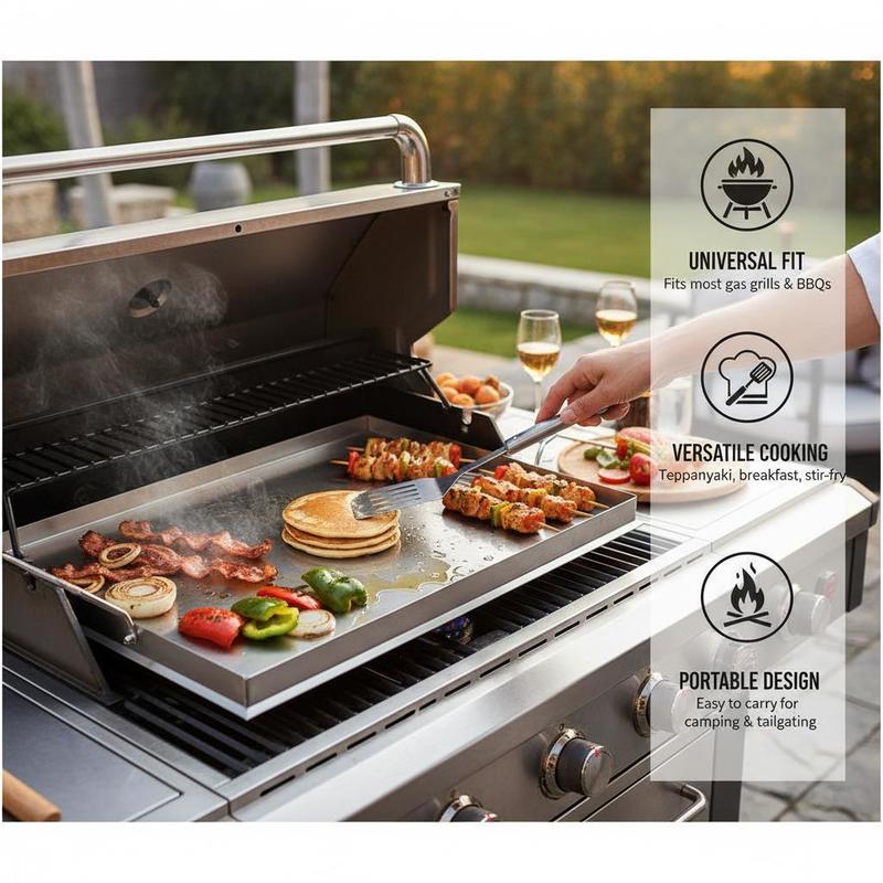 Flat Top Grill Plate 23x16 inc – обзор и цена Camping Cooking Area