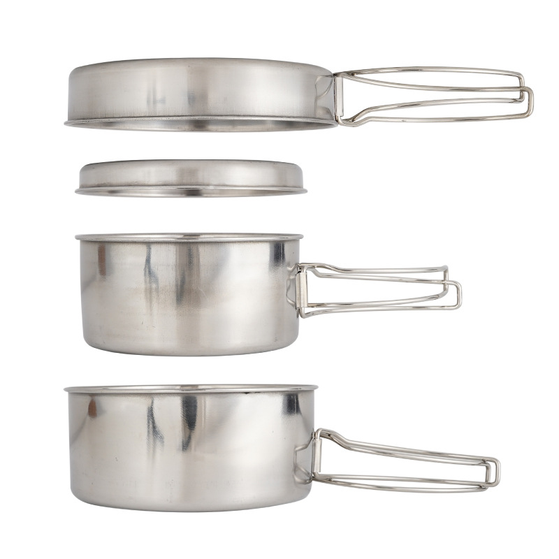 CLS 4-Piece Stainless Steel Ca – обзор и цена Camping Cooking Bundle