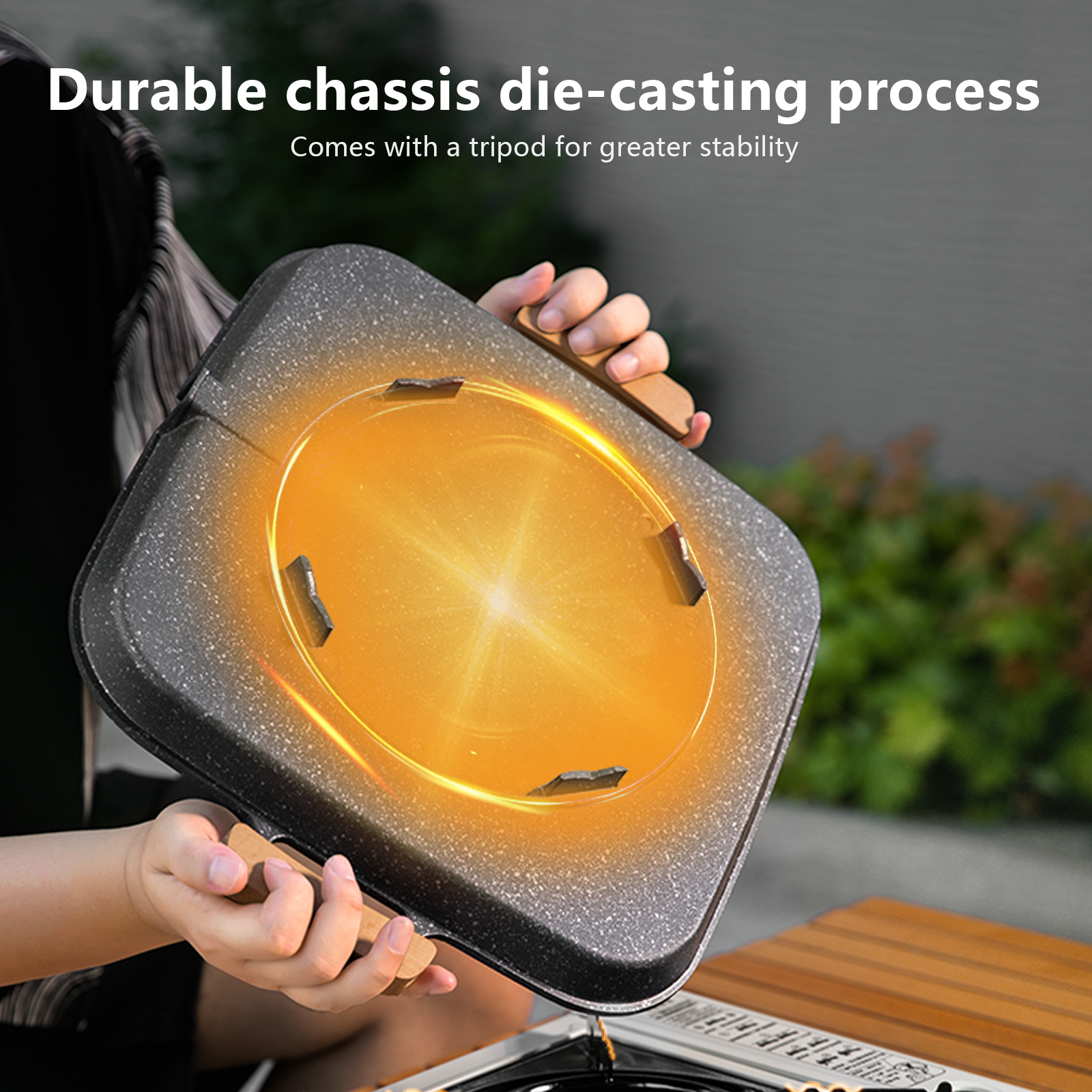 BISINNA Square BBQ Grill Pan N – обзор и цена Camping Cooking Set Non Stick