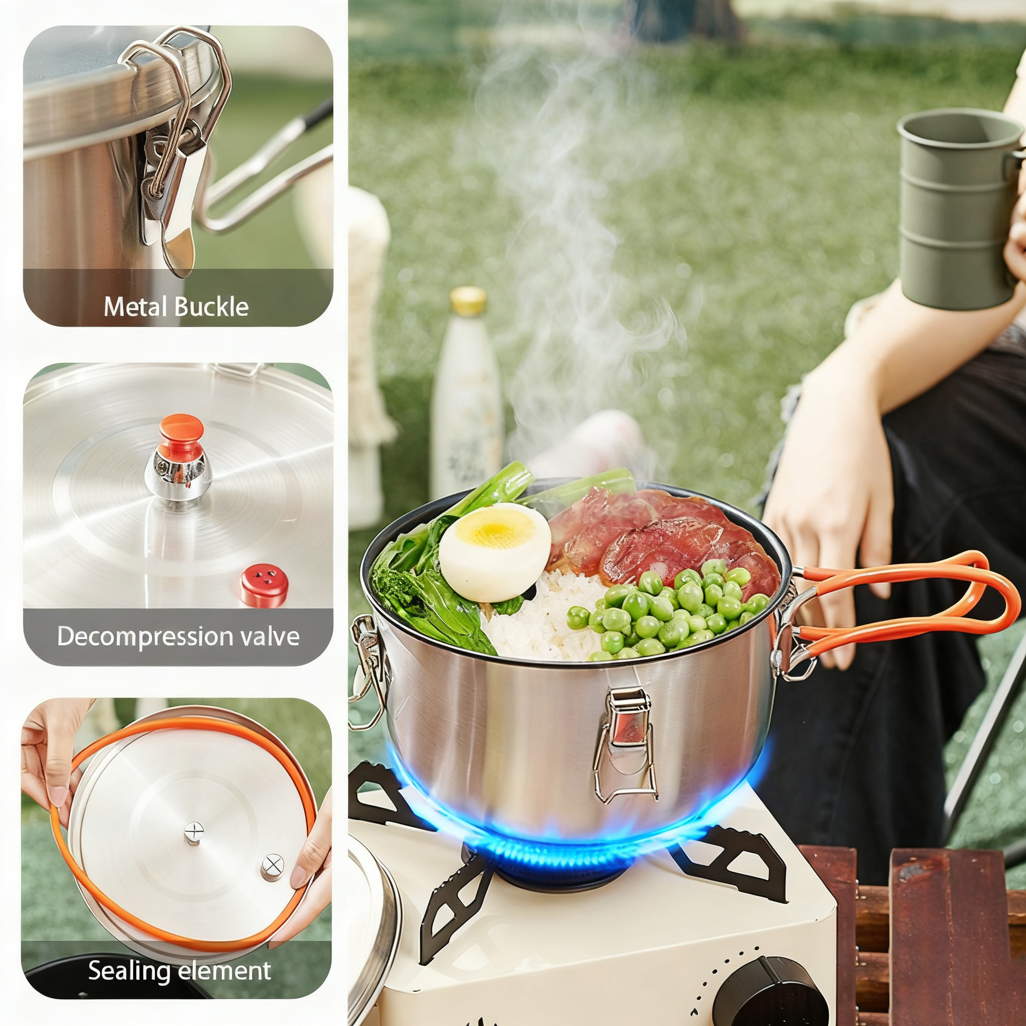 Pandatou Portable High Altitud – обзор и цена Camping Cooking Set Non Stick