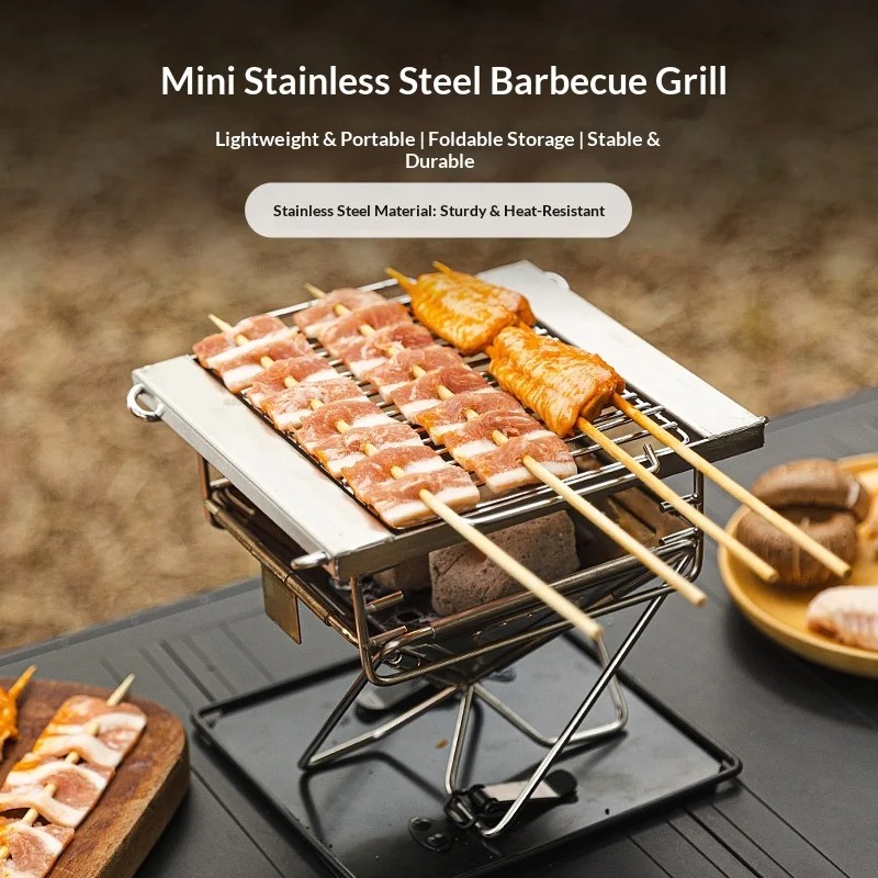 Outdoor Camping Folding Grill  – обзор и цена Camp Grill Portable Folding