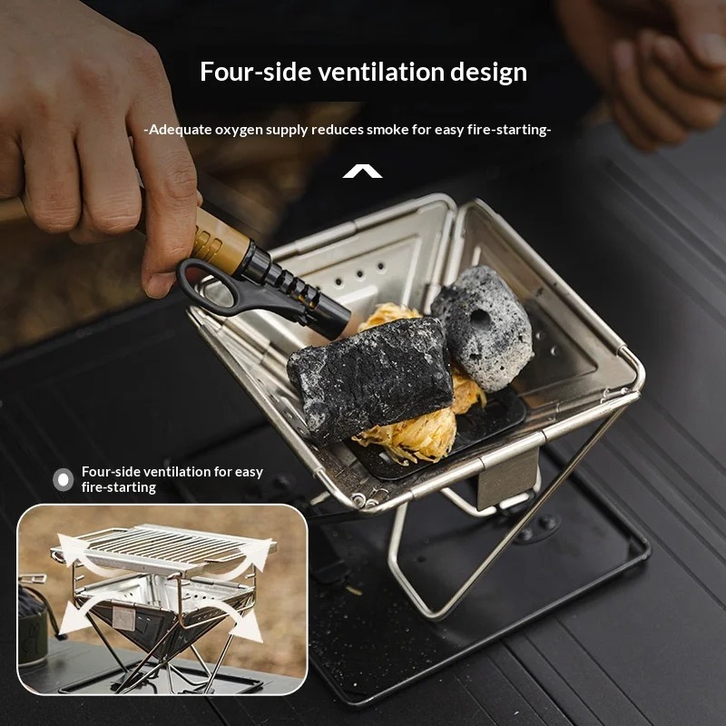 Outdoor Camping Folding Grill  – обзор и цена Camp Grill Portable Folding